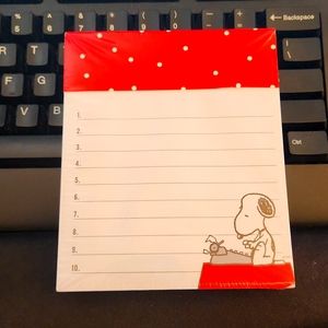 ⬇️Peanuts Snoopy Typing To Do 1-10 Numbered Notepad
